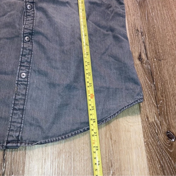 Calvin Klein Jeans Men Medium Button Short Sleeve Shirt in Black Rinse | Y2K - Picture 6 of 12